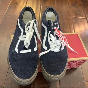 NWT Vans Old Skool Hairy Suede Dark Navy men’s size 12 shoes